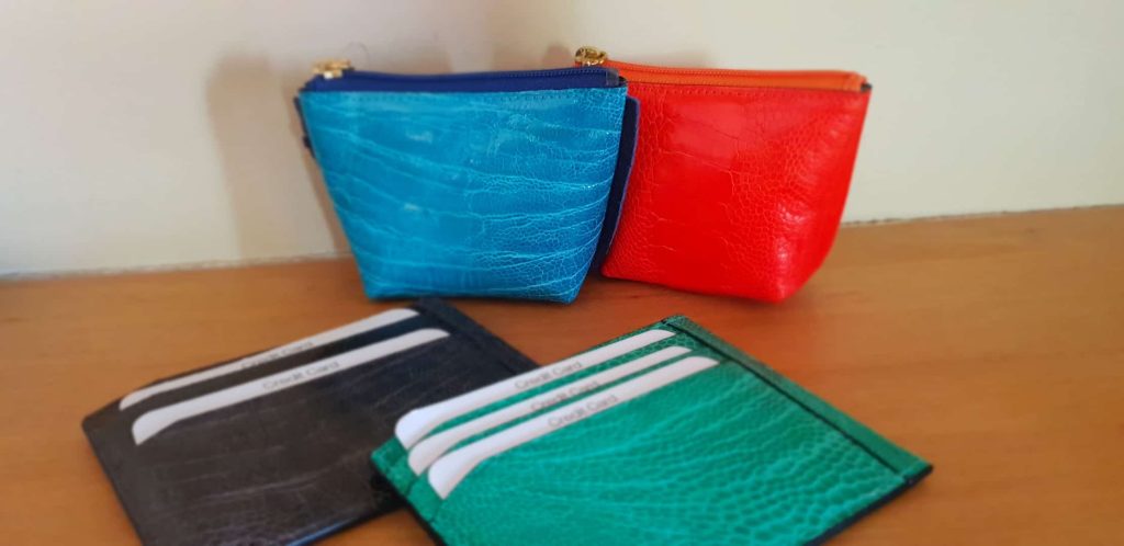 DeZeekoe Ostrich skin coin purse/card holders