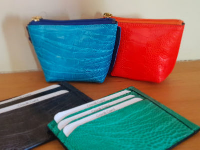 DeZeekoe Ostrich skin coin purse/card holders