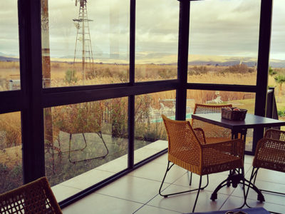 Restaurant views with windmill